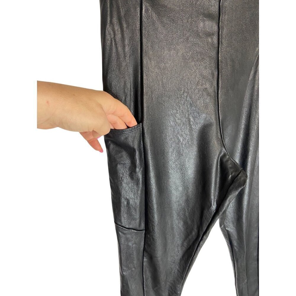Commando Black Faux Leather Pocket Legging-sz Large - Picture 8 of 8